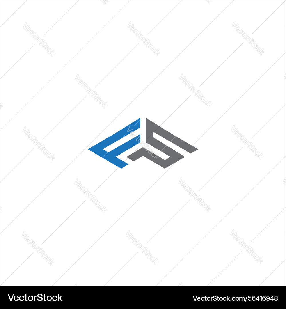 Sf fs letter monogram initial flat unique modern Sf fs letter monogram initial flat unique modern Vector Image