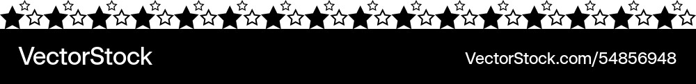 Star divider border frame horizontal line shape Star divider border frame horizontal line shape vector image