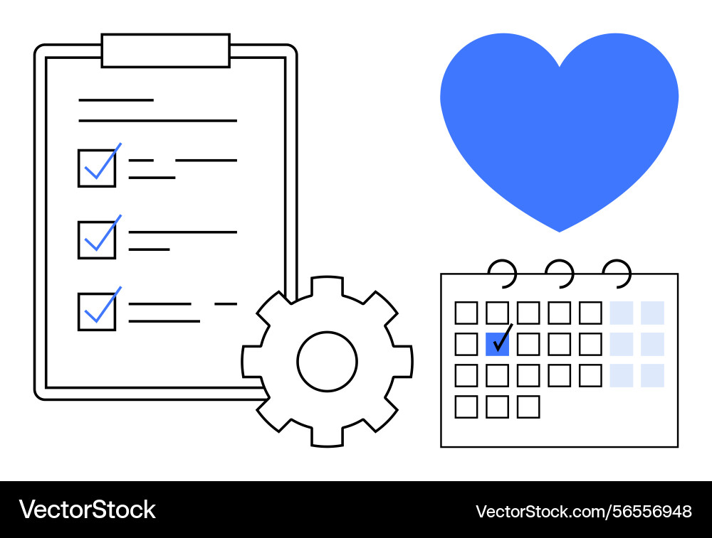 Task management and scheduling with a focus vector image