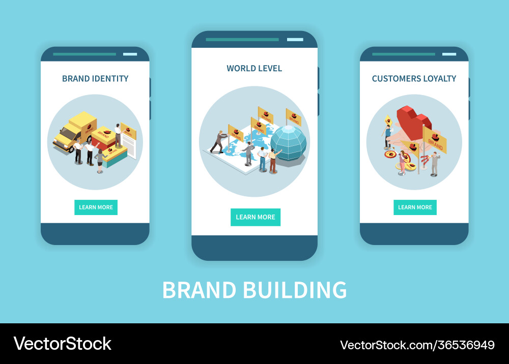 Brand building banners Brand building banners vector image