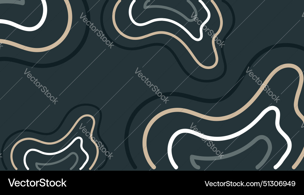 Seamless pattern fine line background with shapes vector image