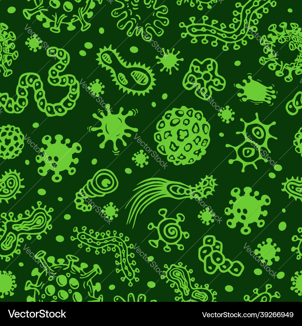 Simple set of bacteria virus icons for web design Vector Image