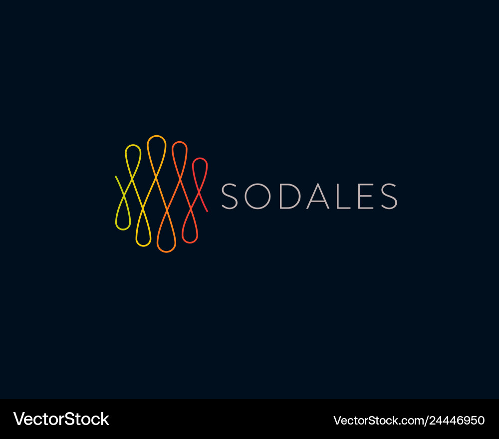 Abstract Linear Loop Logo vector image