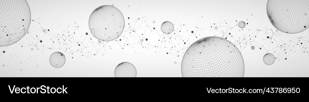 Abstract sphere background with plexus effect 3d Abstract sphere background with plexus effect 3d vector image