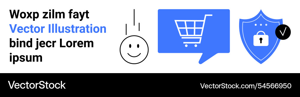 E-commerce security and user satisfaction concept Vector Image