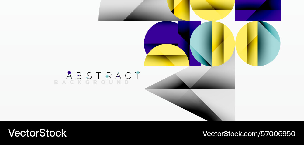Geometric shapes overlap creating vibrant vector image