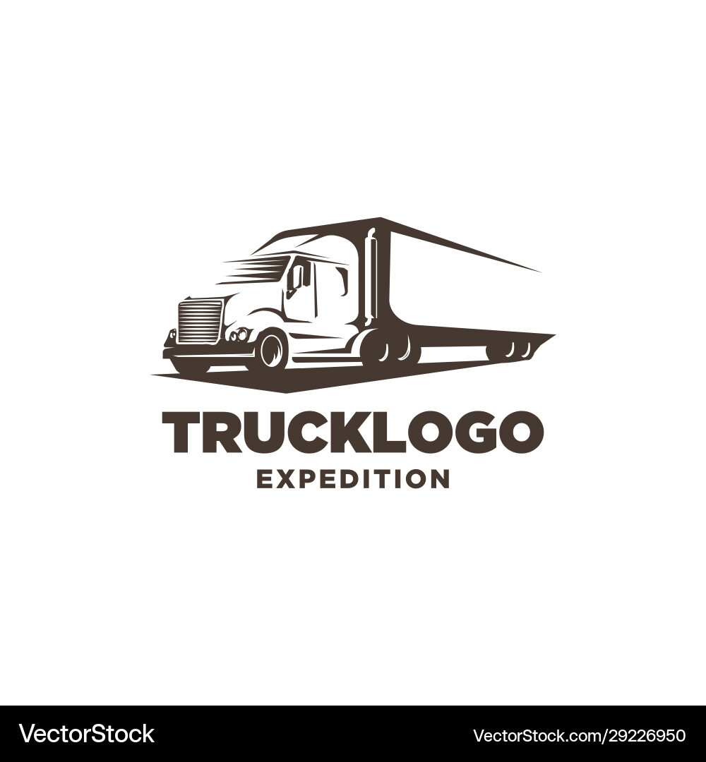 Modern Truck Logo Template Vector Image
