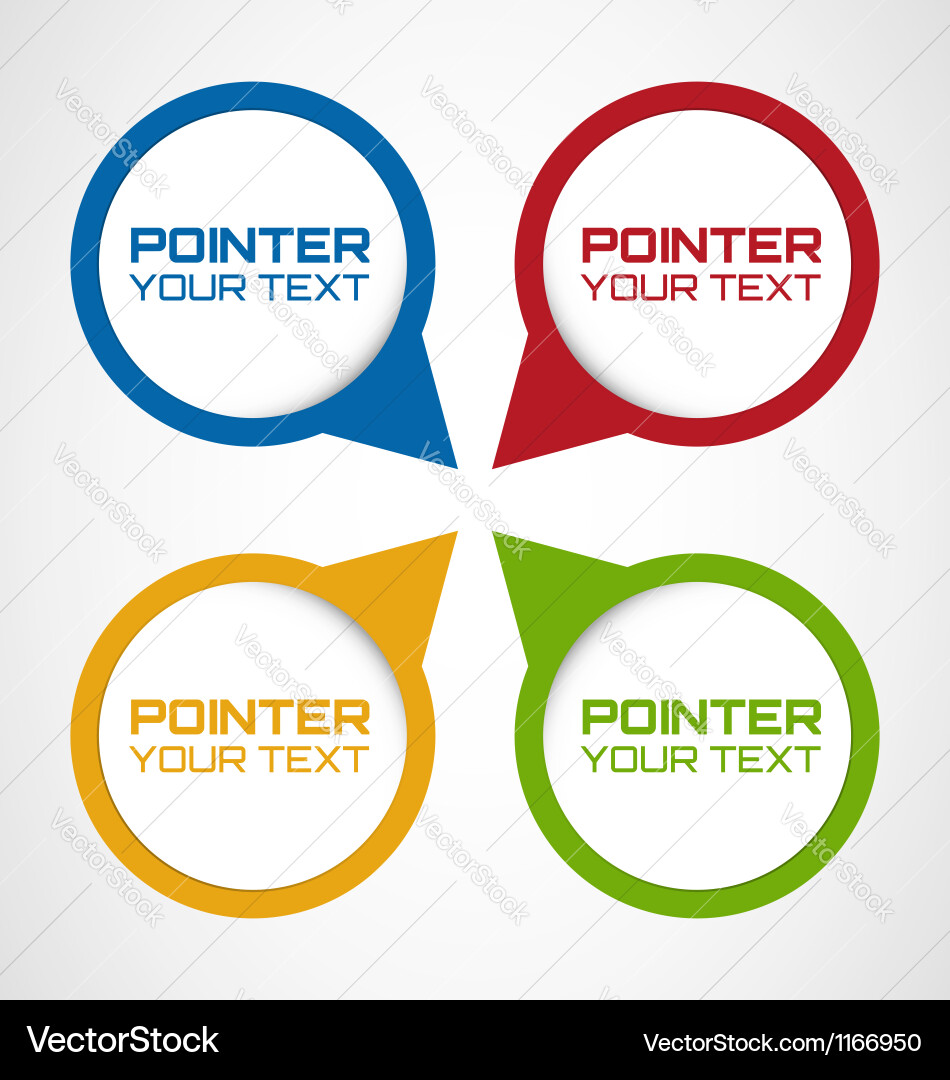 Pointer Set - Circular Elements vector image
