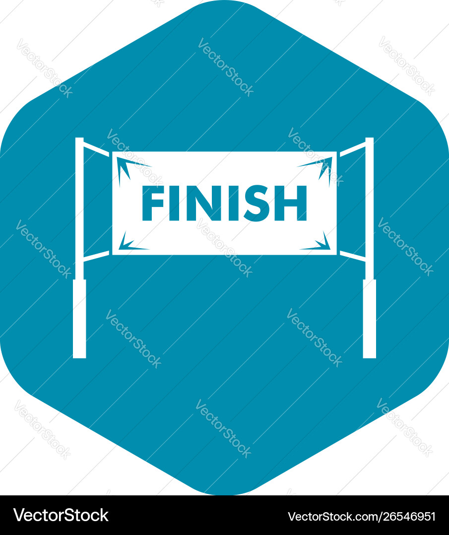 Finish line gates icon simple style Vector Image