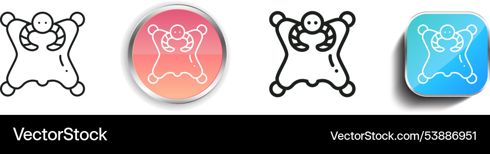 Fleece icon thin linear regular and button style vector image