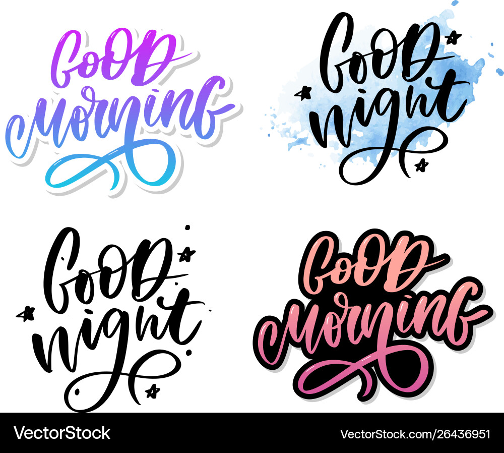Good night hand drawn typography poster t shirt Good night hand drawn typography poster t shirt vector image