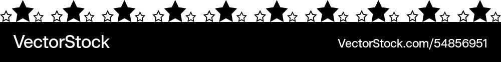 Star divider border frame horizontal line shape Star divider border frame horizontal line shape vector image