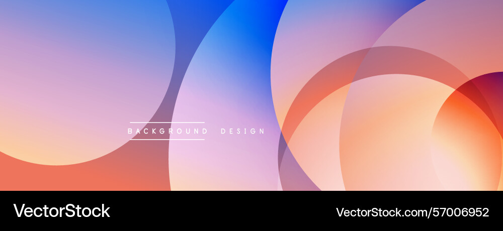 Abstract background features overlapping circles Vector Image