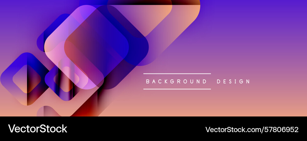Abstract geometric shapes overlap creating Vector Image