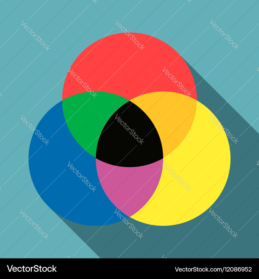Color range spectrum circle round palette icon vector image