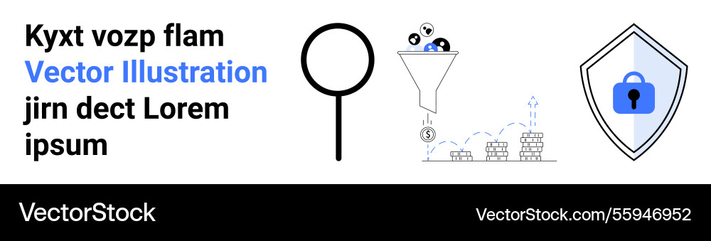 Data filtering process analytics growth chart Data filtering process analytics growth chart vector image