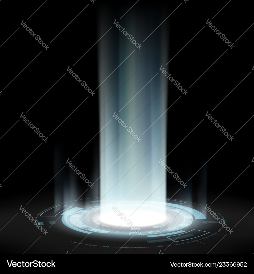 Futuristic HUD Interface with Ray Light vector image