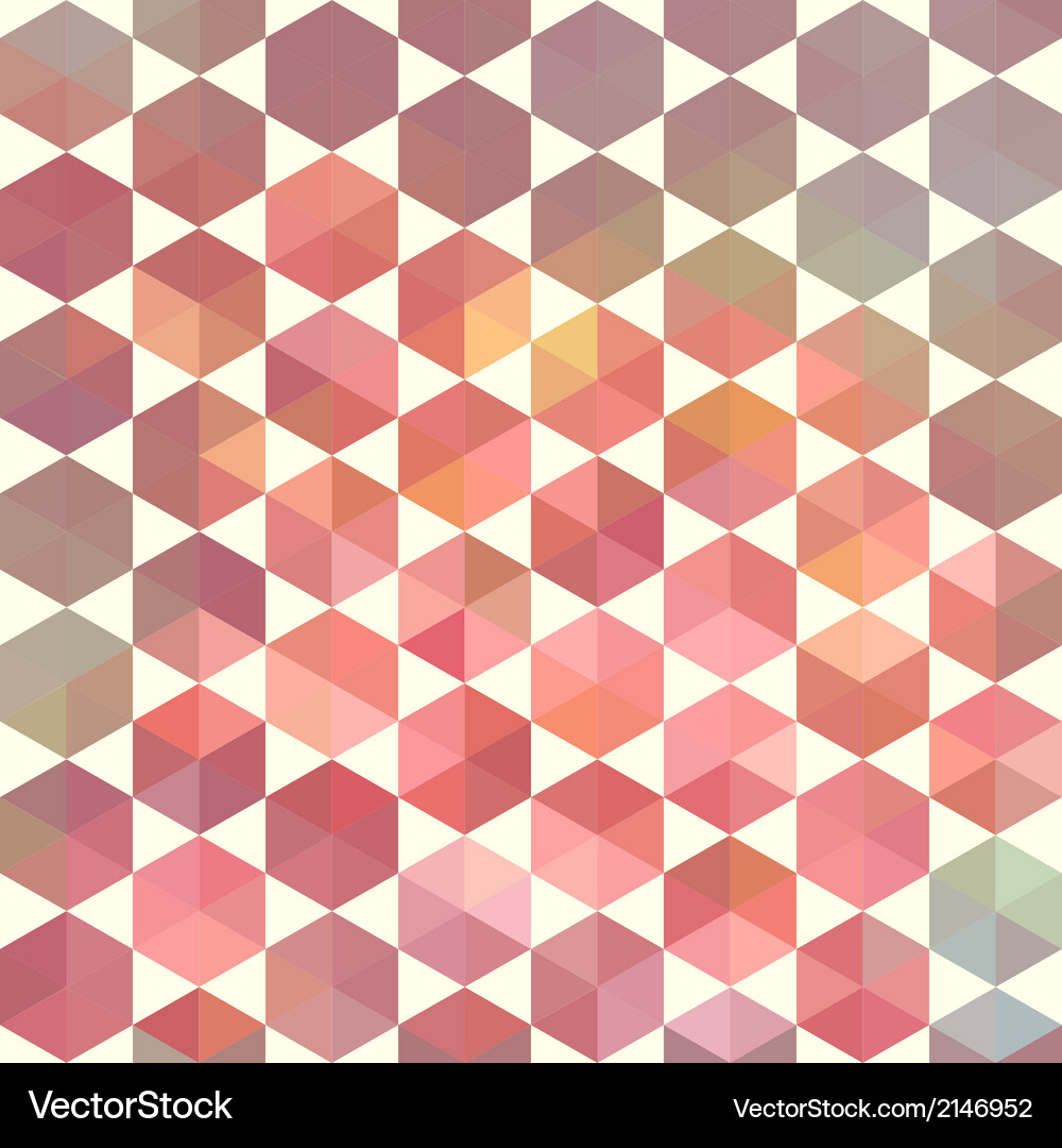 Retro pattern of geometric hexagon shapes Vector Image