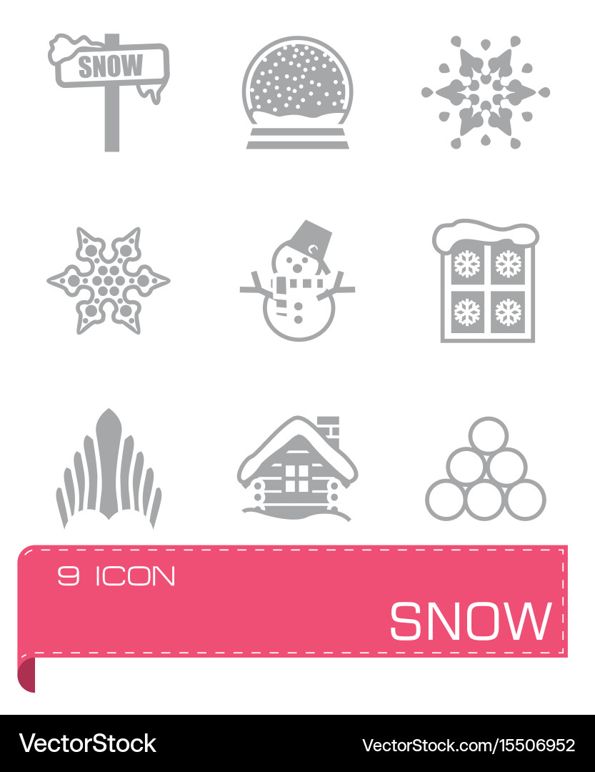 Snow Icon Collection vector image