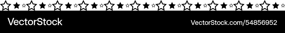 Star divider border frame horizontal line shape Vector Image