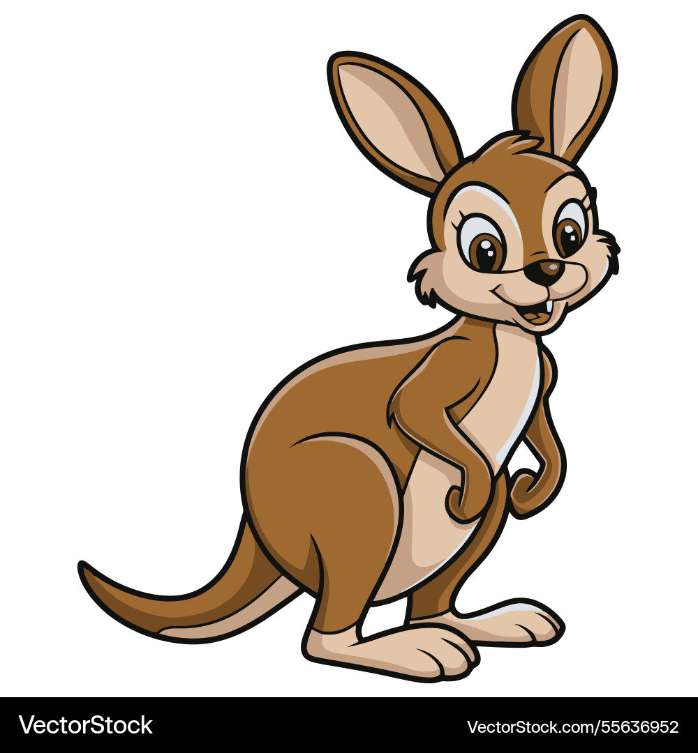 Stylized kangaroo with defined lines Vector Image