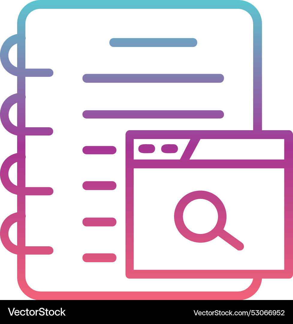 Web browser line gradient design vector image