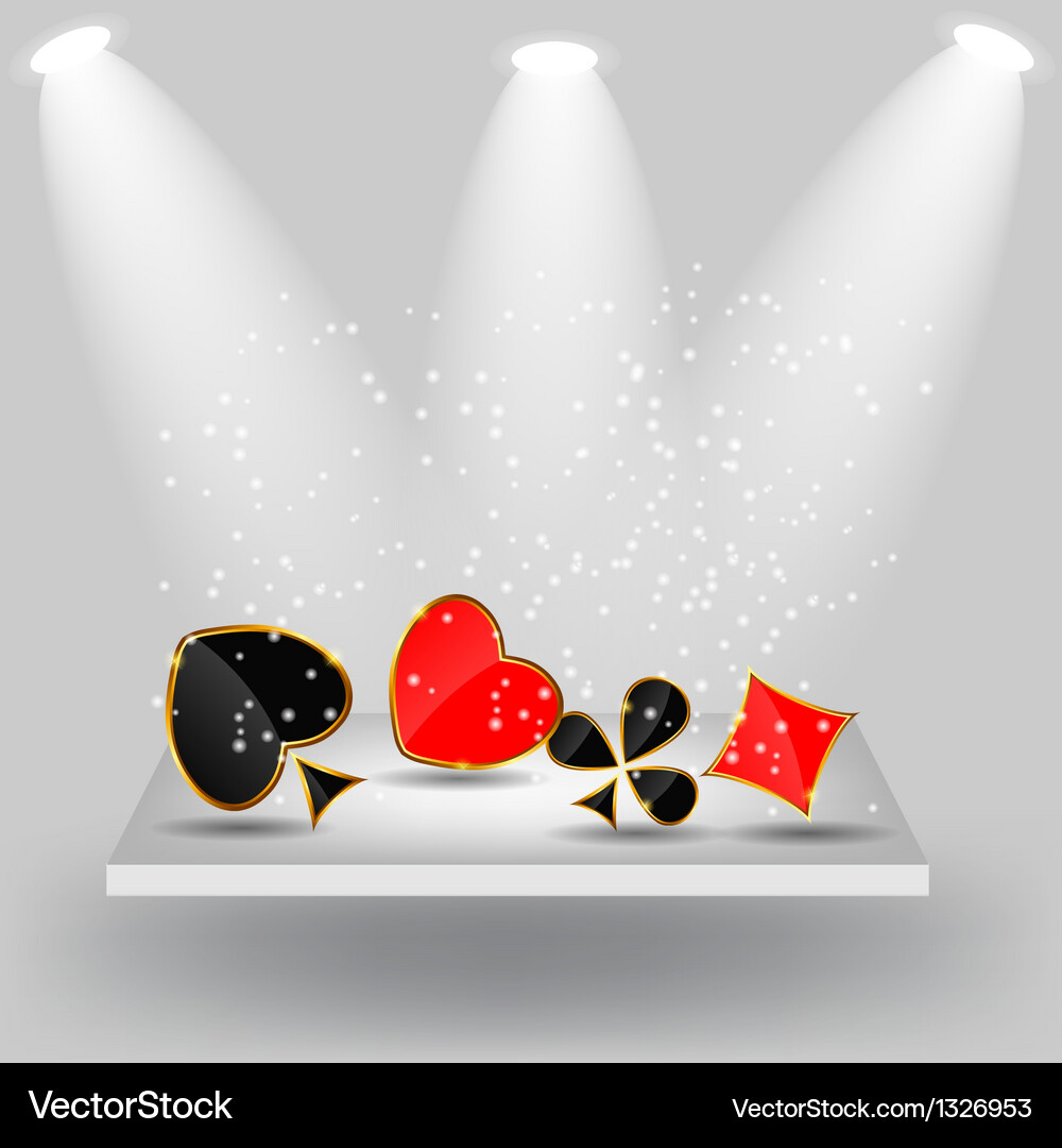Abstract background with card suits for design Vector Image