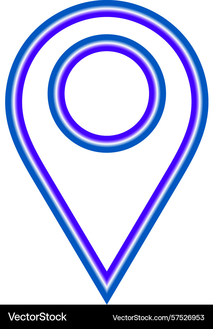 Blue gradient location pin icon - map pointer Blue gradient location pin icon - map pointer vector image