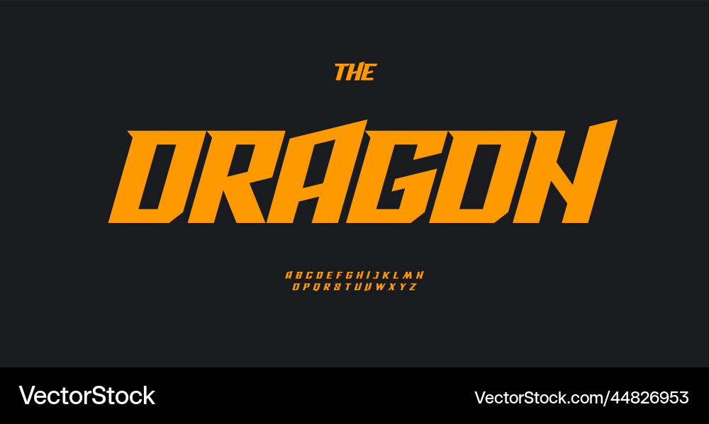 Bold, Sharp Font - Dynamic Type vector image