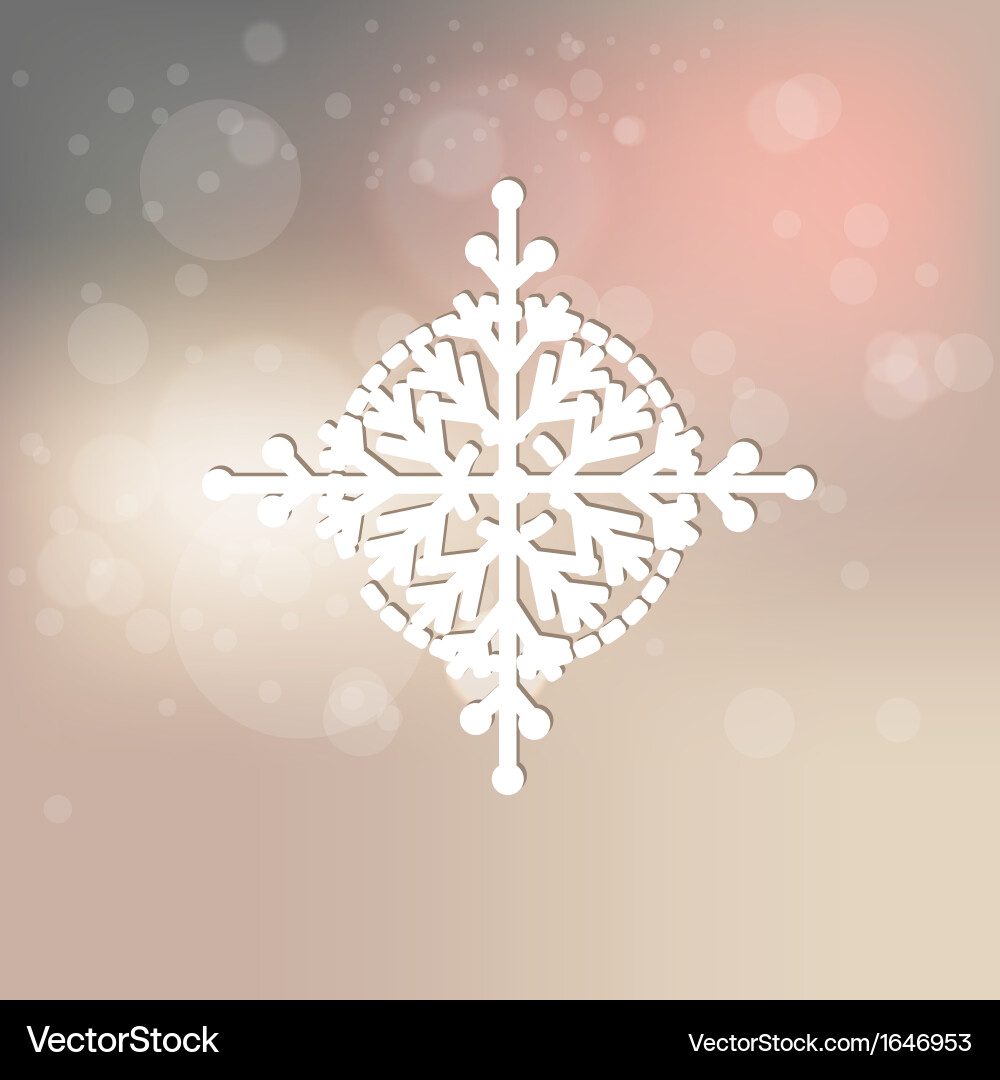Elegant snowflake on abstract background Vector Image