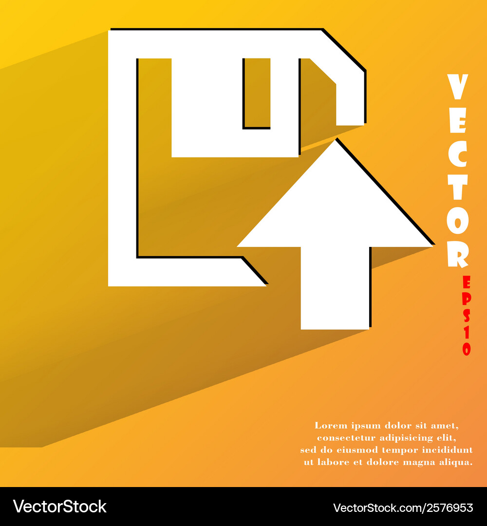 Floppy Disk Upload flache moderne Web-Taste Vektorbild
