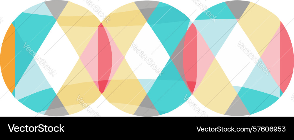 Overlapping gradient circles abstract pattern vector image