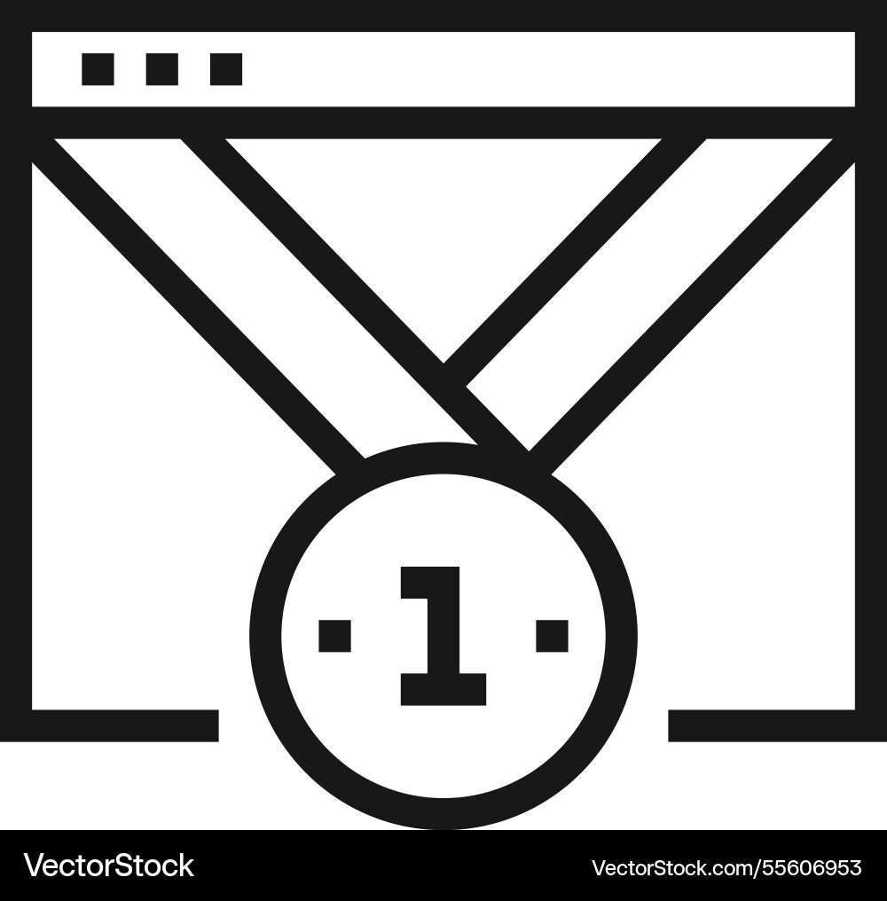 Ranking Flat Line Web-Icon-Konzept Ranking Flat Line Web-Icon-Konzept vektorbild