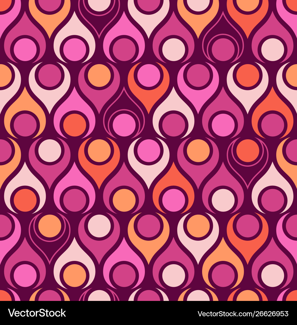 Retro Teardrop Pattern vector image