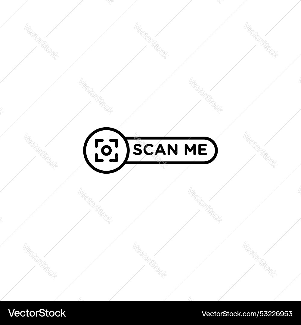 Scan me icon set qr code and digital arrow symbol Scan me icon set qr code and digital arrow symbol vector image