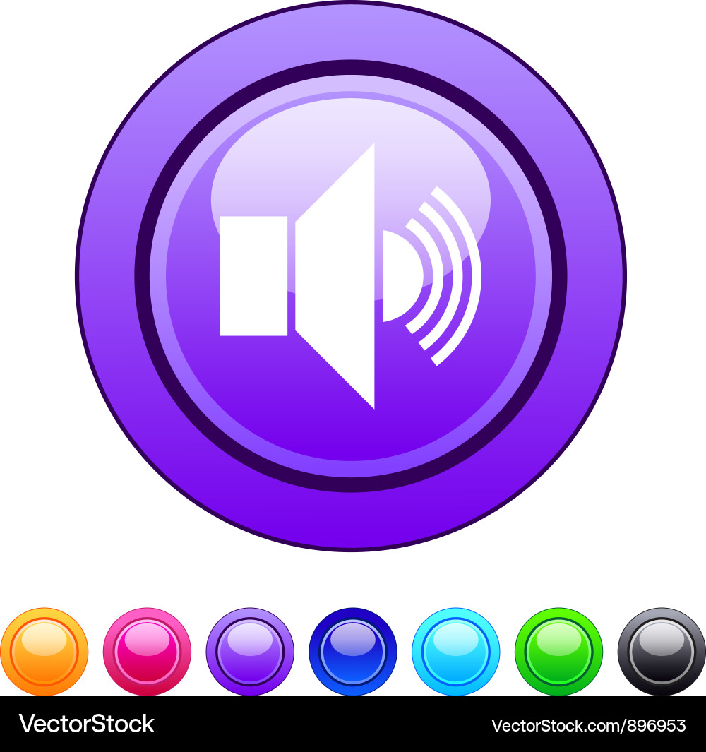 Sound circle button vector image
