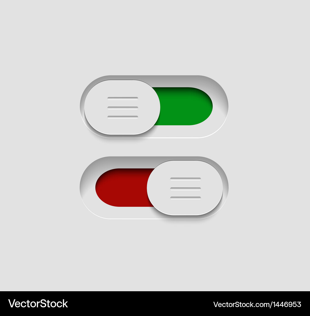 Ui slider set on gray background eps10 Vector Image