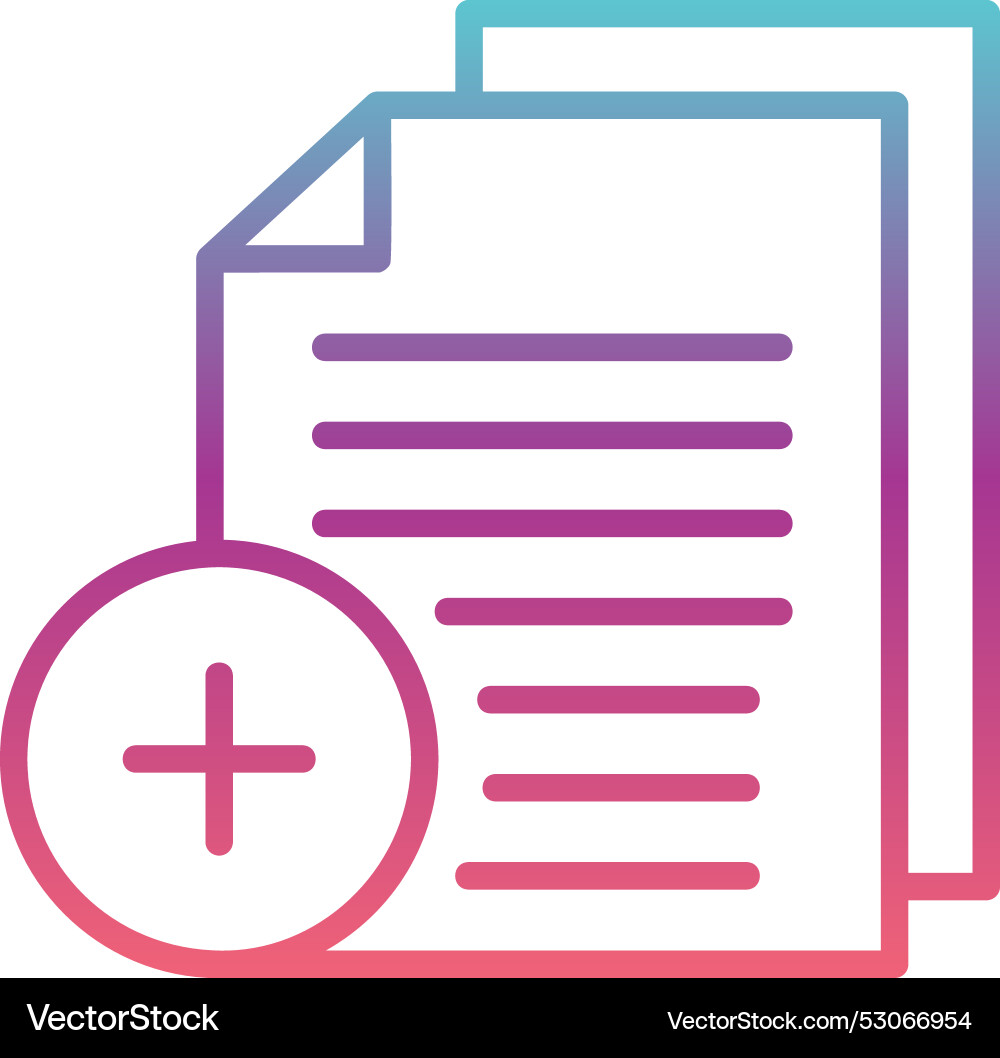 Add file line gradient design vector image
