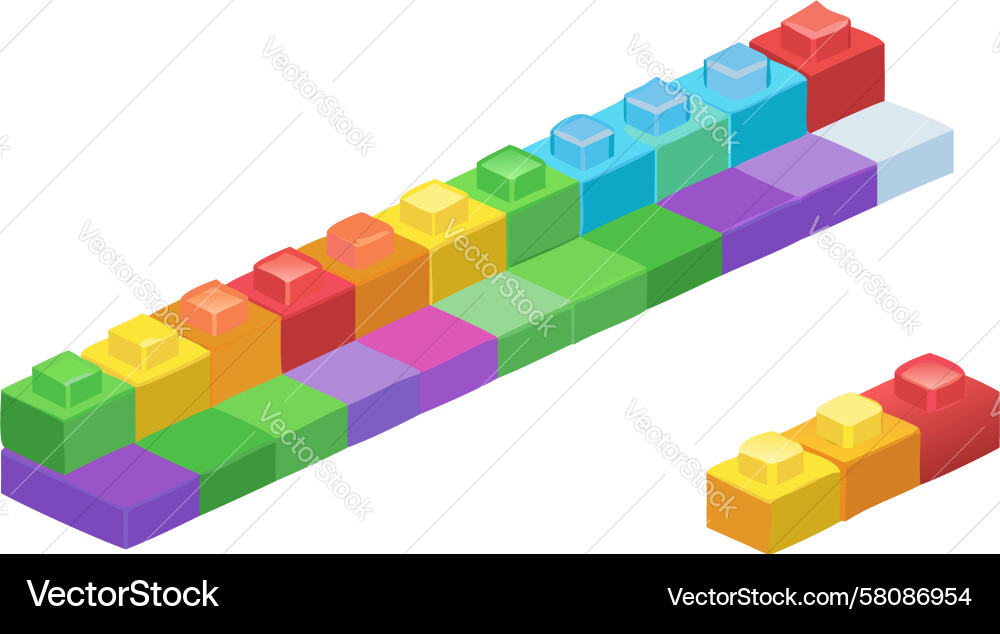 Colorful Building Blocks Stack Vector Image