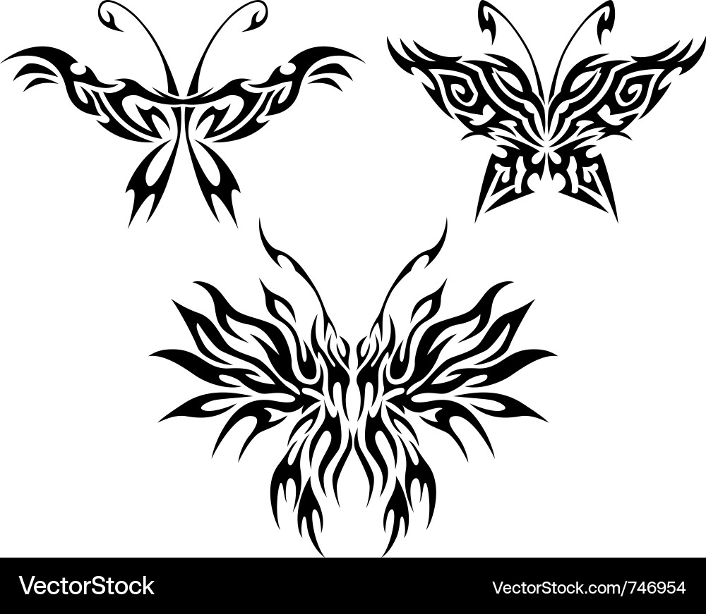 Flaming butterflies Vector Image
