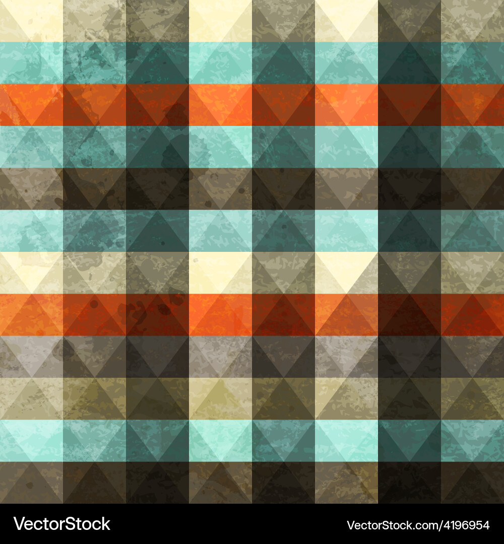 Retro Grunge Triangle Pattern Vector Image