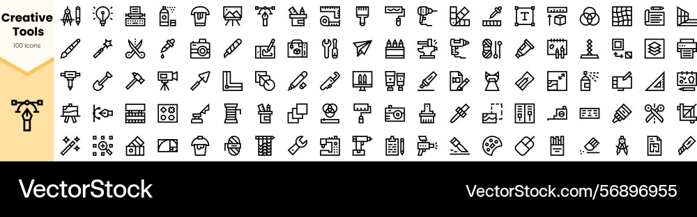 A collection of line icons representing various Vector Image