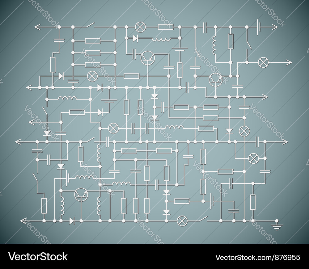 Electronic Circuit Diagram Vector Image