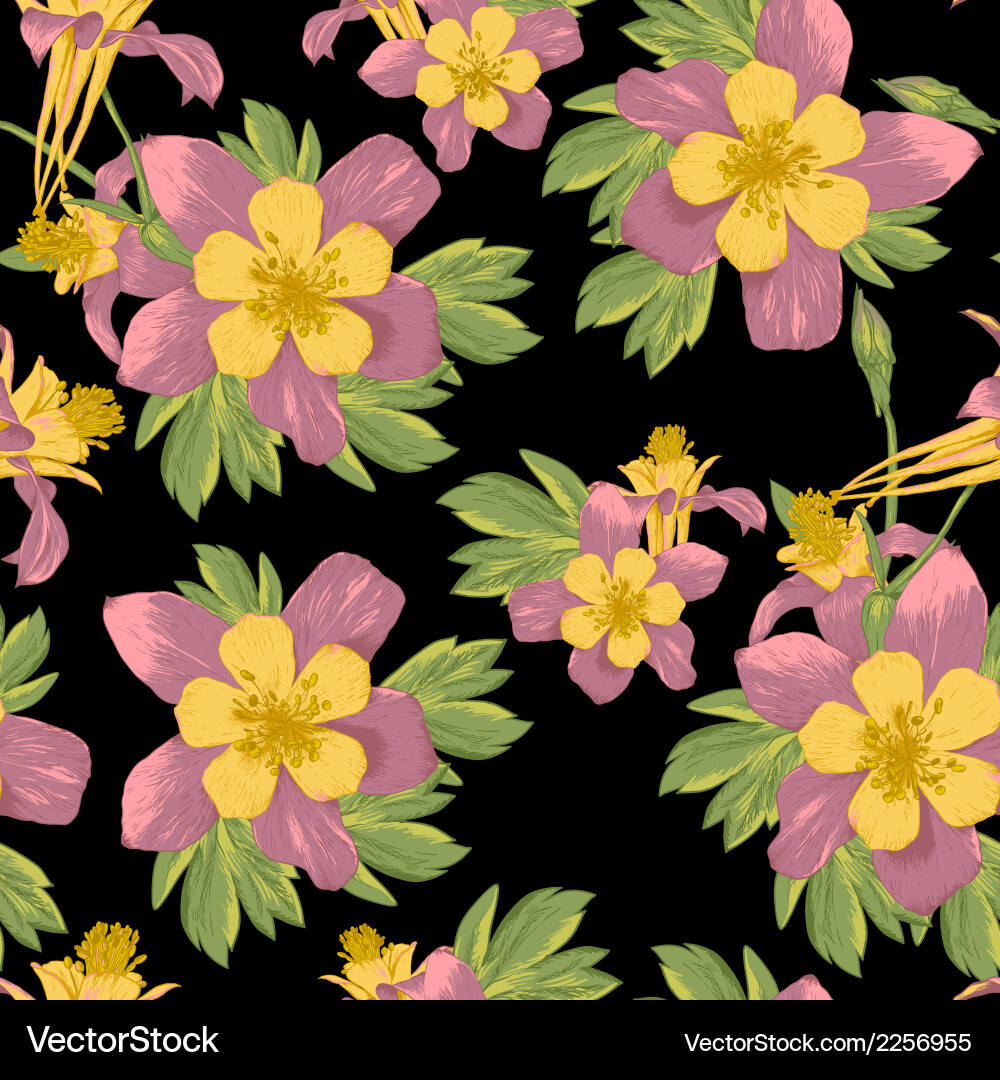 Floral Seamless Pattern Vector Image
