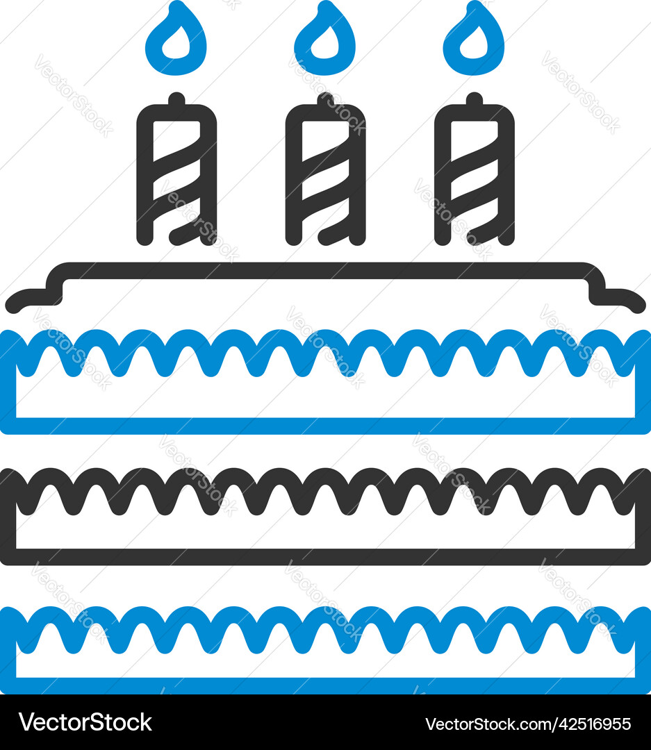 Party cake icon Royalty Free Vector Image - VectorStock