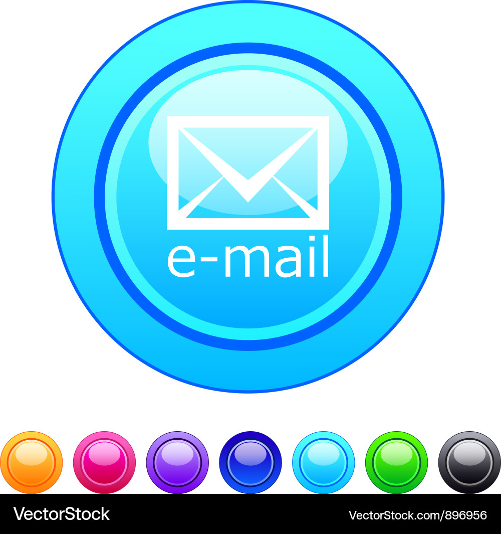 Email Circle Button Icon vector image