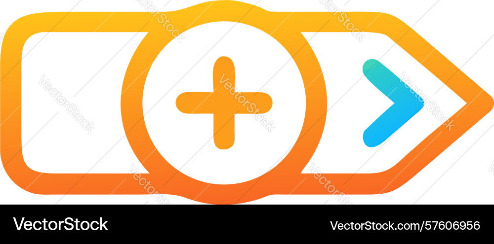 Gradient add user icon design account creation vector image
