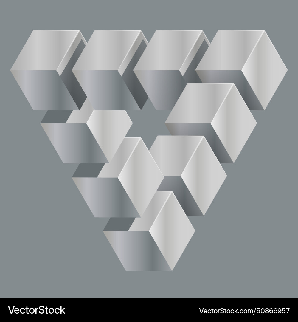 A set of cubes in the shape an infinite figure Vector Image