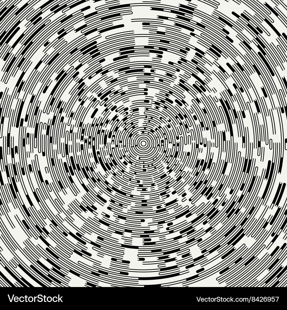 Abstract segmented geometric circle shape radial Vector Image