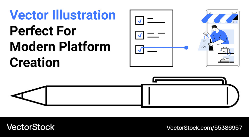 Checklist content creation and online platform Checklist content creation and online platform vector image